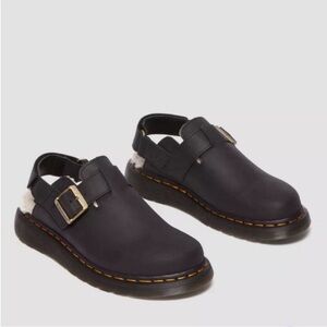 Dr Martens Jorge ll Faux Fur Lines Slingback Mules Size 7 NIB